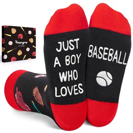 HAPPYPOP Baseball Gifts for Boys - Gifts for Kids Who Love Baseball, Boys Socks, Stocking Stuffers