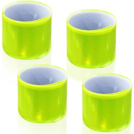 RSYHVG Reflective Bands Snap Bracelets, Reflective Strips Children, Safety Tape Reflective for School Bags, Keys, Prams, Hiking, Joggers and Cyclists, Snap Bands, Joggers Bag