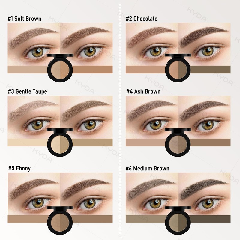 KYDA 2 Colors Eyebrow Powder Duo, Eyebrow Palette Makeup for