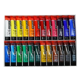 Tarrence AAC-24 Acrylic Paint, Amsterdam Acrylic Color, 24 Color Set, 0.7 fl oz (20 ml) (No. 6)