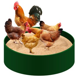 Chicken Dust Bath Tub,Bottomless Design 25''PE Material Dust Bath Container,Chicken Coop Cleaner Container,Chicken Coop Accessory for Farms.(2PC) (B)