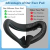 YHX-OU Silikon Face Pad Kompatibel mit Meta Quest 3S Gesichtsabdeckung
