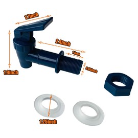 2 Pcs Replacement Cooler Faucet Universal Fit Reusable Plastic Spigot Cooler Water Tap BPA-Free for Water Coolers Jugs Bottles Smooth Water Flow (Blue)