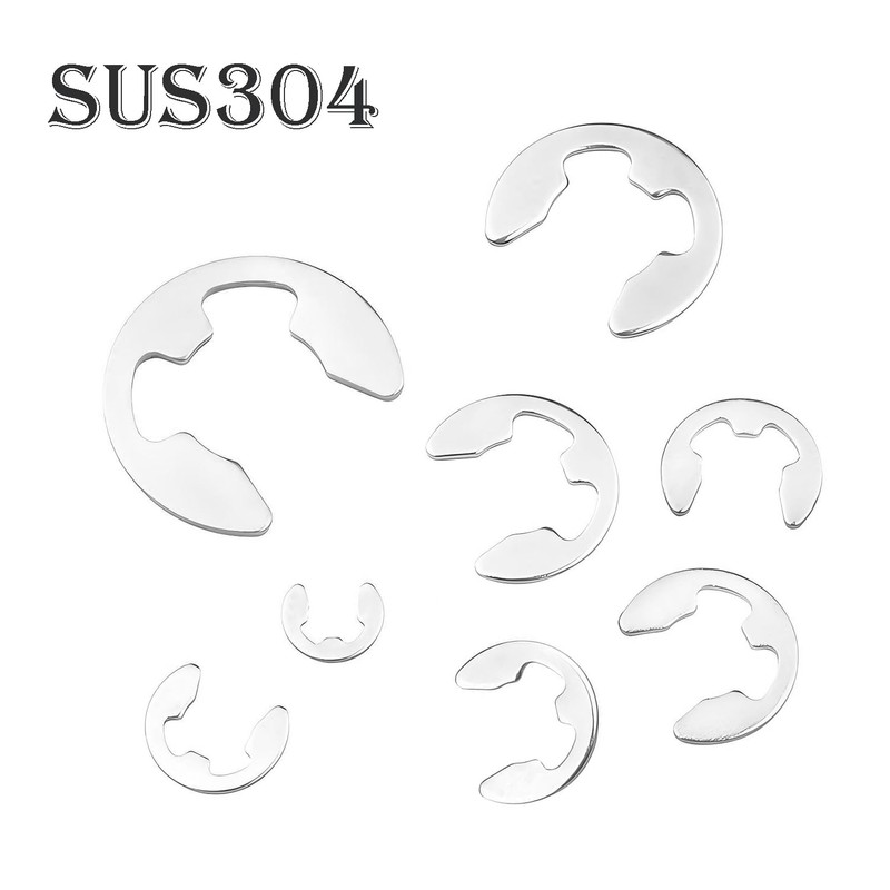Qrity 100 PCS Stainless Steel Circlips, External Retaining Ring, Retaining