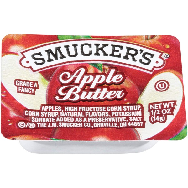 Smuckers Apple Butter, 1/2 Ounce -- 200 per case.