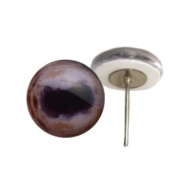 Handmade Pair Albino Horse Realistic Glass Eyes On Wire Pin Posts Making Needle Felt - 16mm