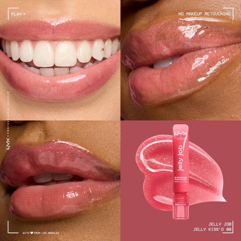 NYX PROFESSIONAL MAKEUP Jelly Job Lip Gloss, Lip Tint Gloss