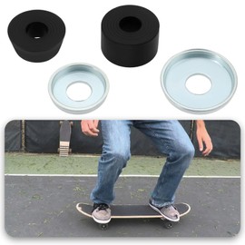 Create idea 1 Set 95A Hard Skateboard Bushings Cylinder Cushions Compatible with Independent Trucks Compatible with Venture Skateboard Black