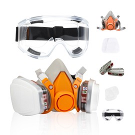 SOARFLY Atemschutzmaske Wiederverwendbar, Profi Staubschutzmaske mit Filter für Gase & Dämpfe, Bequeme Staubmaske für Lackieren, Holzarbeiten, Chemikalien, Spritzlackierung, Schleifen & Bauarbeiten