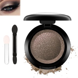 Shimmer Golden Brown Eyeshadow, Highly Pigmented Eye Shadows, Creamy Texture for Easy Blend, Nude Eyeshadow Palette for Natural Look, Glitter Eye Makeup, Compact Design Neutral Eye Shadow for Daily