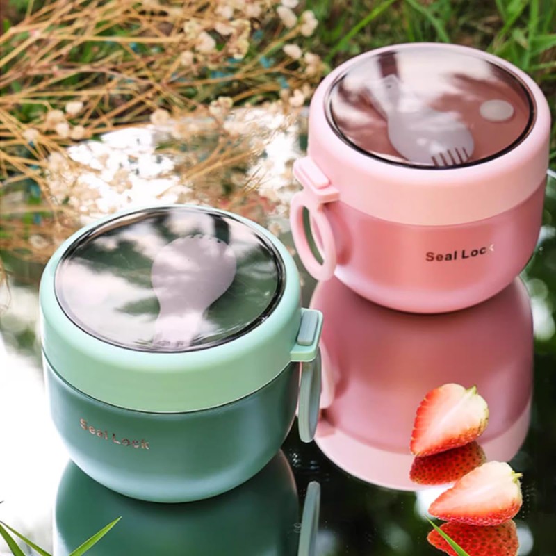 AIMALL Stainless Steel Insulated Food Jar, 20 oz Thermos Food