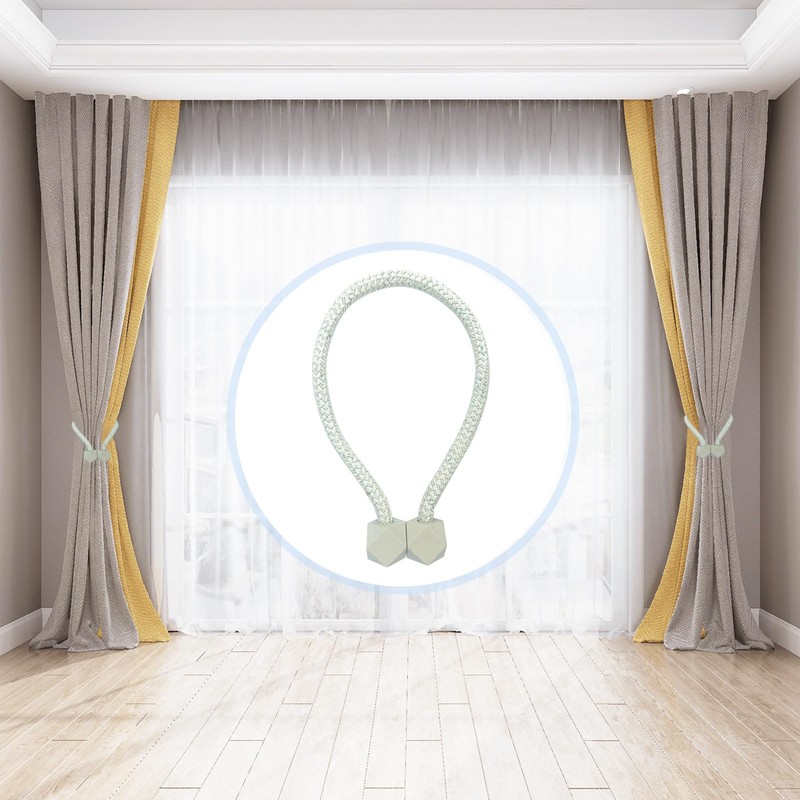 Nutabevr Pack of 4 Beige Strong Magnetic Curtain Tiebacks Curtains,