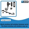 10-Inch Antique Cast Iron Monkey Curly Tail Window Stay Casement