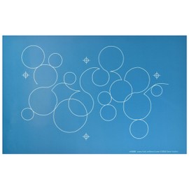 Full Line Stencil - Bubbles - Edge to Edge Stencil, Continuous Line Template for Free Motion Quilting, Domestic Machine Quilting, Hand Quilting, Long-Arm Quilting (40088)