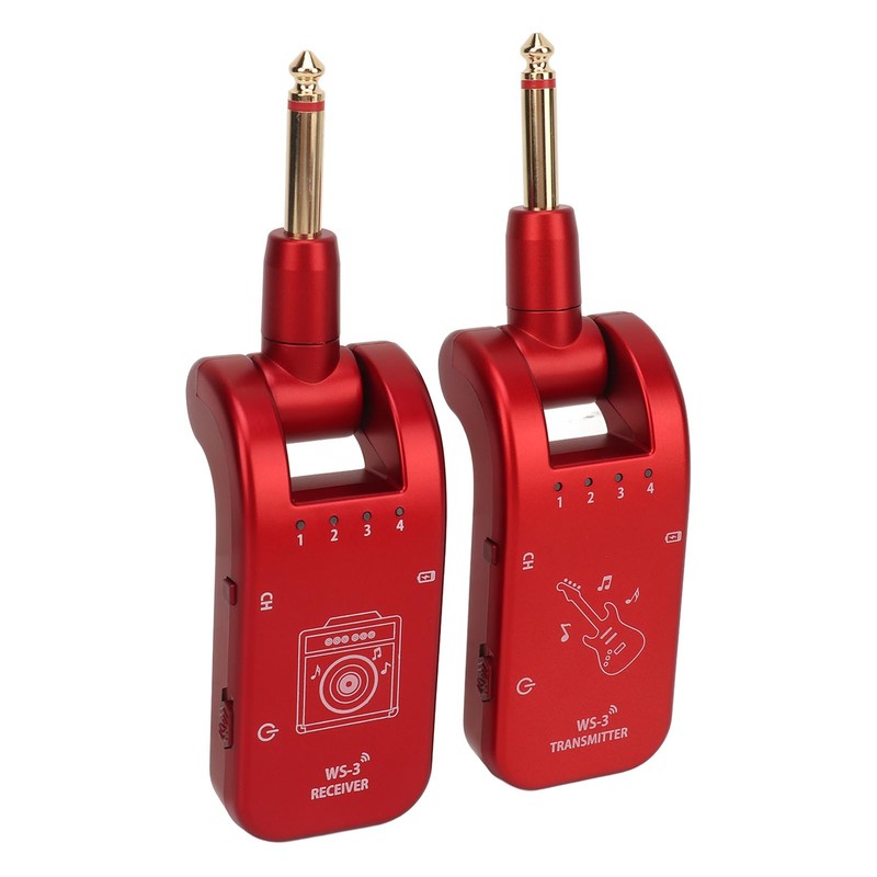 Wireless Guitar Transmitter Receiver Audio Transmission Upgraded USB Rechargeable Battery