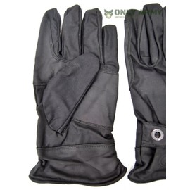 Longhorn Black Wax Leather Gloves Durbale Waterproof Rodeo Glove Outdoor Work (Black, XXL)