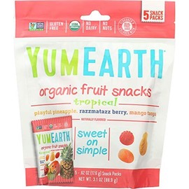 YumEarth Organic Fruit Snacks Variety Pack Vegan Allergy Friendly 5 Count