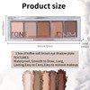 Yamobi Neutral Nude Smokey Eyeshadow Palette, 5 Colours Matt Eyeshadow