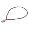 Terahertz Beaded Necklace Fashionable Rectangular Pendant Soreness Relief Energy Stone
