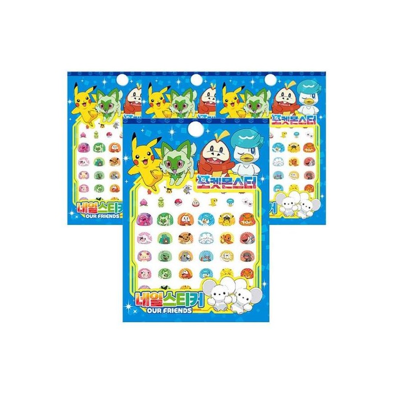 Nail Sticker Character Pokémon Children's Nail Decor 4P