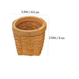 Operitacx 6 Pcs Wood Woven Pen Holder Basket Organizer Compact Storage for Home Office and School Break Resistant Design for Sundries and Desk Gadgets