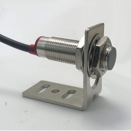 DIGITEN 4 Digital Red LED Tachometer RPM Speed Meter + Hall Proximity Switch Magnet Sensor NPN + Sensor Mounting Holder for Lathe Conveyor Belt