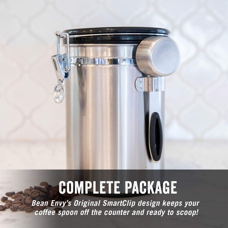 Airtight Stainless Steel Coffee Bean Container Coffee Canister Kitchen Food