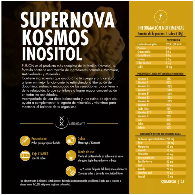 Kromasol Fusión by Kromasol® caja con 32 sobres de 10g