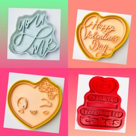 Set of 3 You and Me Valentine Heart Cookie Cutters