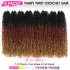 Pre-Looped Yanky Twist Crochet Hair for Black Women,14in,8-Pack,OT30/27