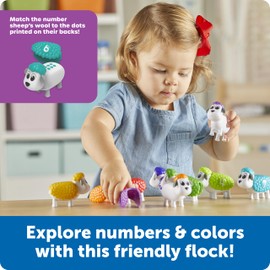 Learning Resources Snap-n-Learn Counting Sheep - 20 Pieces, Ages 18+ Months, Counting and Sorting, Toddler Farm Animals Toys for Kids