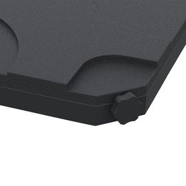 CHARMMA 4 Pieces Cantilever Patio Umbrella Base Stand, Outdoor Offset Umbrella Weight Plates, 158 lb Capacity Sand or 60 Liter Capacity Water, Black