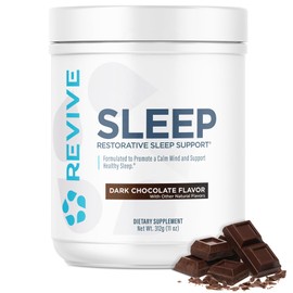 Revive MD Sleep Support Supplement for Adults, Dark Chocolate - Sleep Supplements with Magnesium (Glycinate), Inositol, Glycine & L-Theanine - Promotes Relaxation & Sleep Health