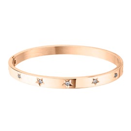 CLEPSIDRA® Pulseras para mujer de acero inoxidable. Brazalete ajustable uso diario. Regalos para mujer, mamá, novia o amiga. Joyeria para toda ocasion. Accesorios para mujer a la moda. Jewelry Gift