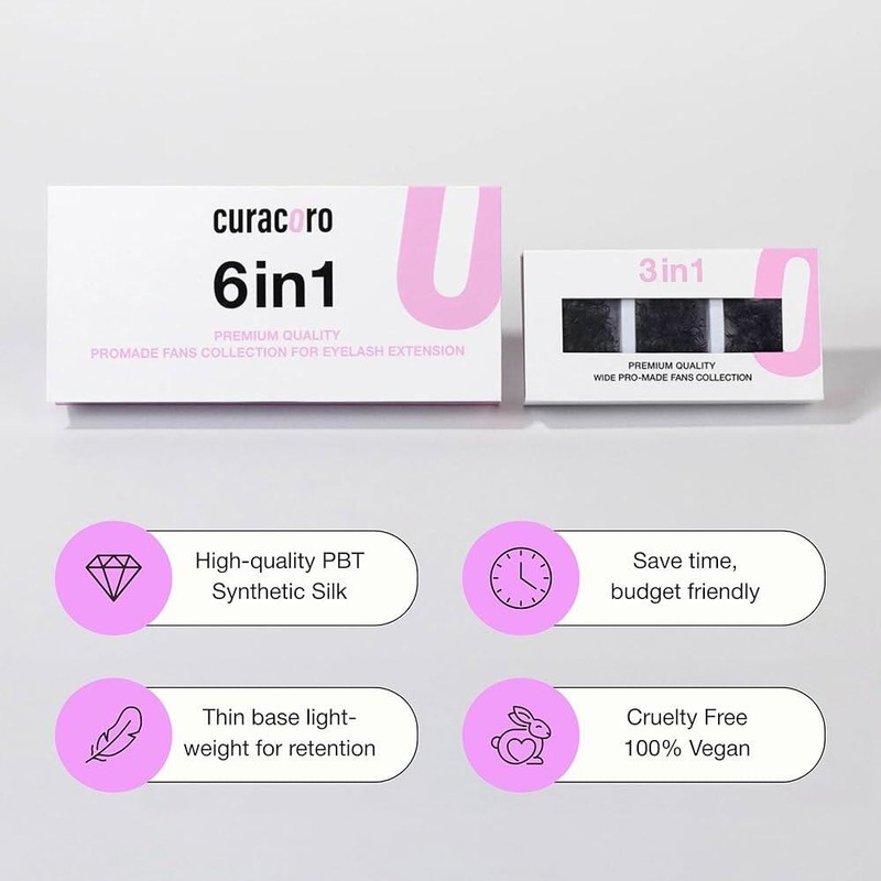 Curaco 큐라코로 프로마드 속눈썹 속눈썹 혼합 볼륨 750 07 5D