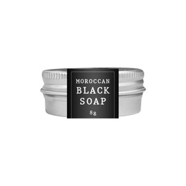 &SH Moroccan Black Soap, Trial Size, 0.3 oz (9 g) / Face Washing Soap, Additive-free, Facial Cleansing Soap, Skin Care, Cleansing, Beautiful Skin, Drying, Pores, Black Heads, Black Stains