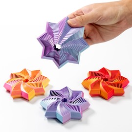 3D Printed Octagonal Star Fidget Toy, Desktop Stuff with Stunning Visual Effects, Ideal Stress Relief Toys, Easter Gifts for Anxiety Relief (Purple)