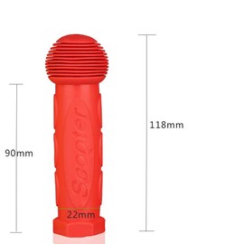 UME Pair Soft Scooter Handle Deluxe Handlebar T-Bar Grips Replacement For Mini Maxi Micro Scooter (Red)
