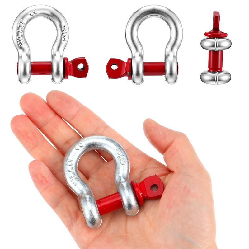 12pcs Heavy Duty Anchor Shackle, 3/8" D Ring Shackles for