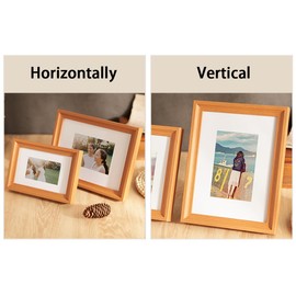 marysgift Photo Frames 8x6 Small Portrait Picture Frame with Vertical Horizontal Angle Bracket 15 x 20cm Frame for Home Office Decoration (Oak,8")