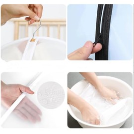 Dust-Proof Clothes Cover Bag Clear Garment Bag Breathable Coat Protector Garment Covers Bags for Closet Storage and Travel (Zipper 60×100cm)