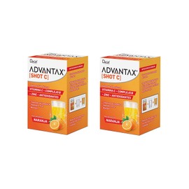 ADVANTAX SHOT C Vitaminas Complejo B Antioxidantes Zinc Sabor Naranja Efervescente (20)