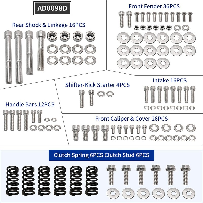 GOLKNHA 673 PCS 304 Stainless Steel Bolt & Screw Kit