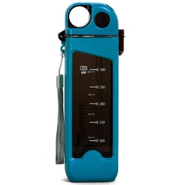 ROERPPM 13 oz Rectangle Water Bottle With Portable Straw, Leakproof Non-Toxic BPA Free, Motivational Sports With Drink for Gym and Yoga &Travel Office Double Walled Locking Lid with Silicone Spout