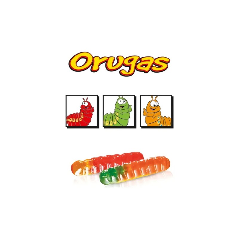 Gomitas Frutales Lucky Gummys Orugas 1 Kg