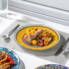 HENXFEN LEAD Dinner Plates Set of 6-10.5 Inch Large Ceramic