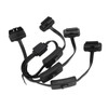 OBDII Flat Noodle Cable 16 Pin 1 in 3 Splitter