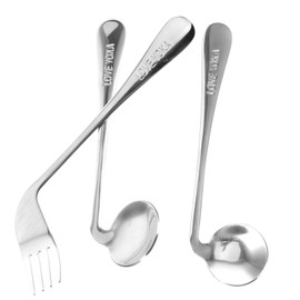 Healvian 1 Set Left Hand Cutlery Curved Utensil Adaptive Silverware Angled Assist Tableware Tablespoon Salad Fork Stainless Steel Spoons Hand Angled Fork Elder Feeding Baby Spoon