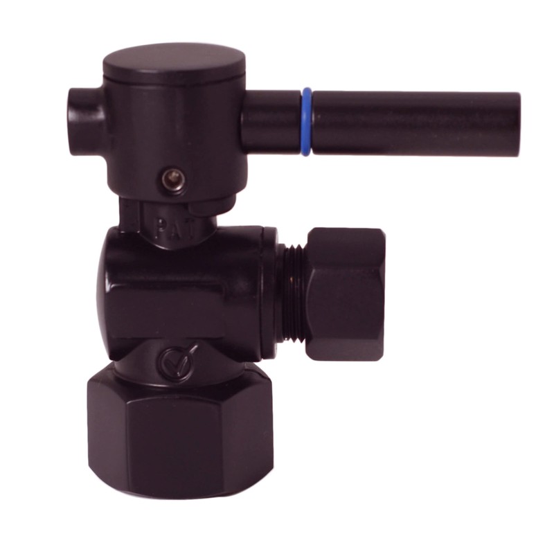 Westbrass 1/4-Turn Lever Handle Angle Stop, 1/2" IPS x 3/8"