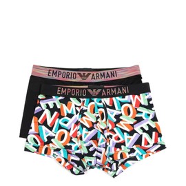 Emporio Armani Men's Rainbow Logo Trunk, Multicolor